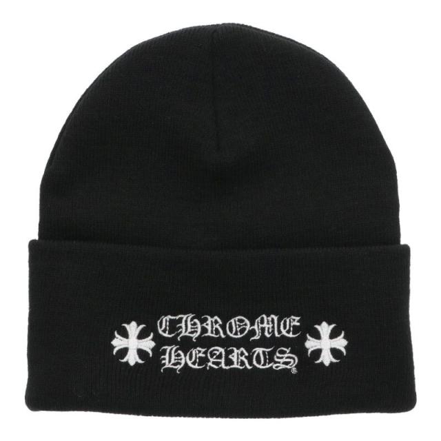 クロムハーツ サイズ:ONE SIZE  WOOL WATCH CAP ウールワッチキャップ CHロゴ刺繍ビーニーニットキャップ 中古 SS13