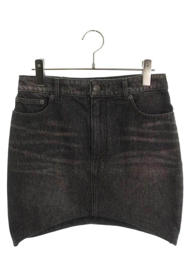 バレンシアガ サイズ:38  21SS  675236 TJW78 Hourglass Denimスカート 中古 BS99