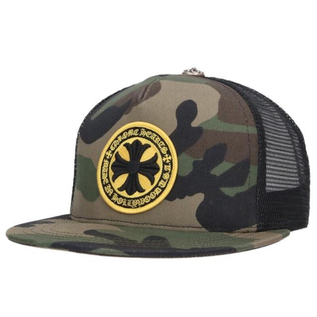 クロムハーツ サイズ:ONE SIZE TRUCKER CAP トラッカーキャップ CHプラスパッチ迷彩柄クロスボール付メッシュキャップ帽子 中古 OK15