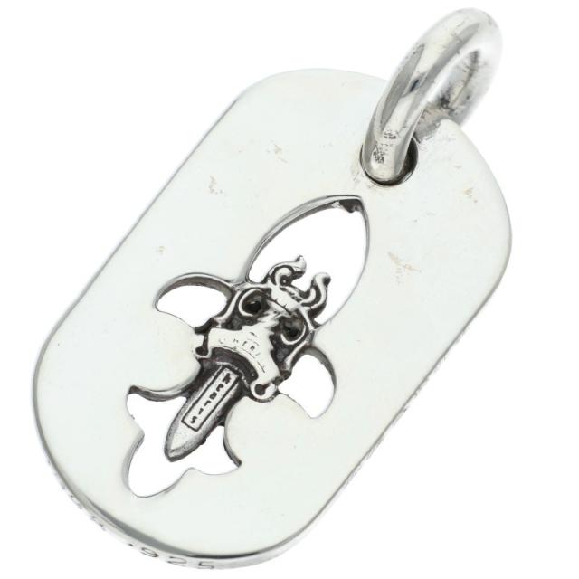 クロムハーツ サイズ:SMALL D TAG SML FLE DAG フレアダガードッグタグ スモールドッグタグネックレストップ 中古 SS07