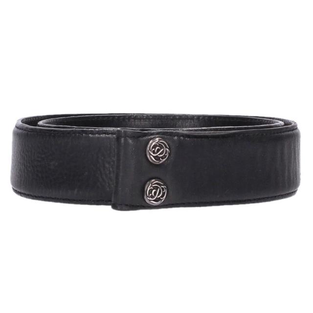 クロムハーツ サイズ:30インチ 1.5 STRAP 1.5inchフローラルリベッツ オールドレザーベルトストラップ 中古 OS06