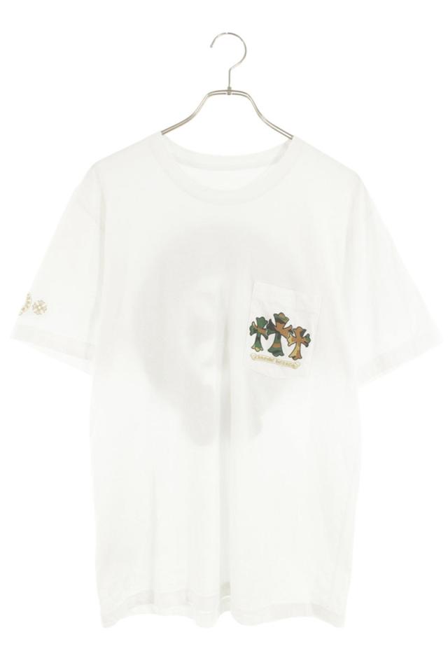 クロムハーツ サイズ:L CH T-SHRT 1 カモ柄ホースシュープリントTシャツ 中古 GZ11