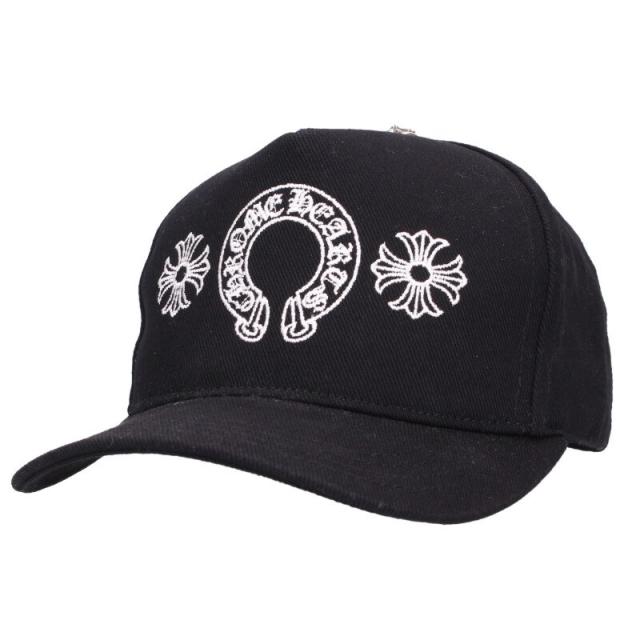 クロムハーツ サイズ:ONE SIZE BASEBALL TRUCKER ベースボールトラッカー ホースシューCHプラス刺繍キャップ帽子 中古 OK15