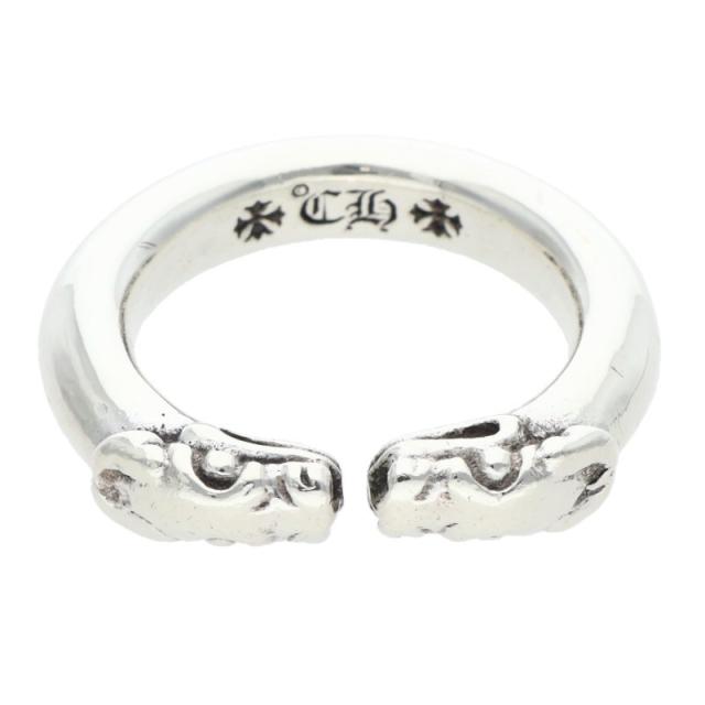 クロムハーツ サイズ:17号 DOUBLE DOG RING ダブルドッグ シルバーリング 中古 OS06
