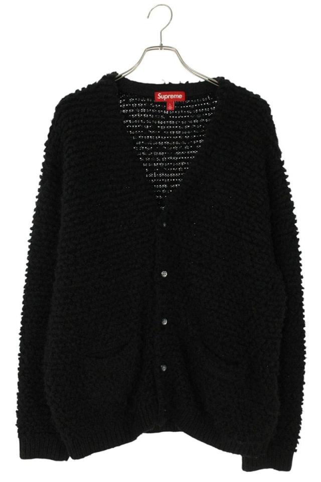 シュプリーム サイズ:L 24AW Textured Knotted Cardigan テクスチャードニットカーディガン 中古 SB01