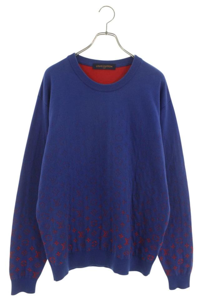 ルイヴィトン サイズ:XL 21AW RM212Q USO HKN44W グラデーションモノグラム総柄ニット 中古 SB01
