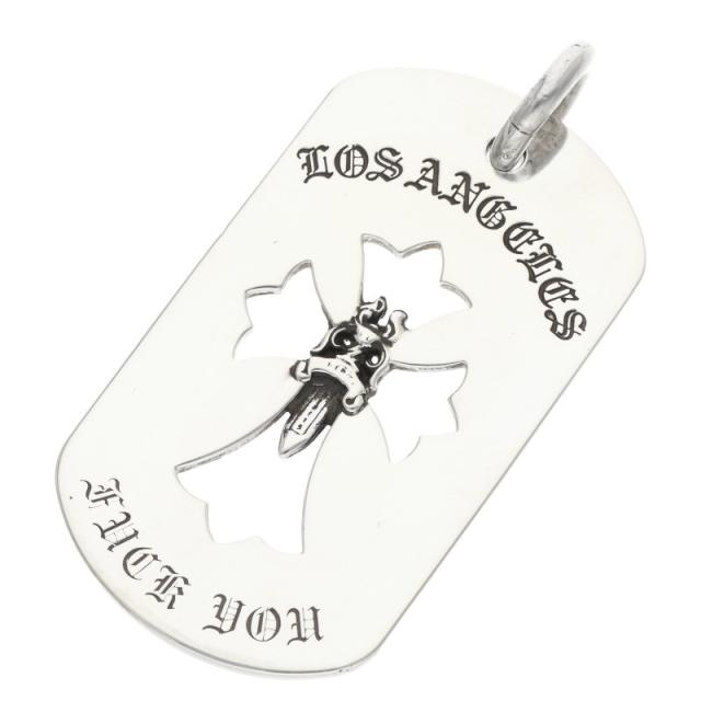 クロムハーツ D TAG LRG LTD ラージドッグタグ LA限定ラージドッグタグネックレストップ 中古 SS07