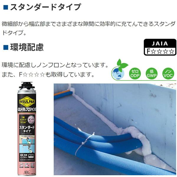 ウレタンフォームガン インサルパック 発泡ウレタンフォーム GSメタルプロジャンボ スターターキット ピンク MPJPSK ABC商会 ウレタンガン_4