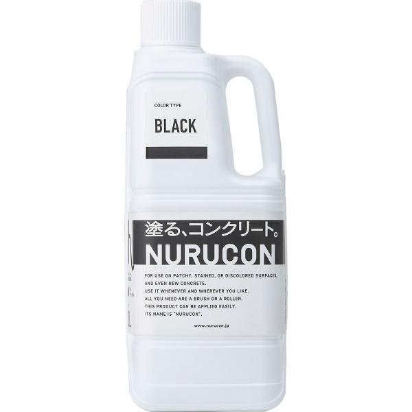 塗料 ヌルコン 2L ×6缶 ブラック タイハク by QUEBIC ペンキ 水性塗料 水性ペンキ コンクリート用 化粧剤 化粧材 化粧仕上げ 水性コンクリート用化粧剤 NURUCON