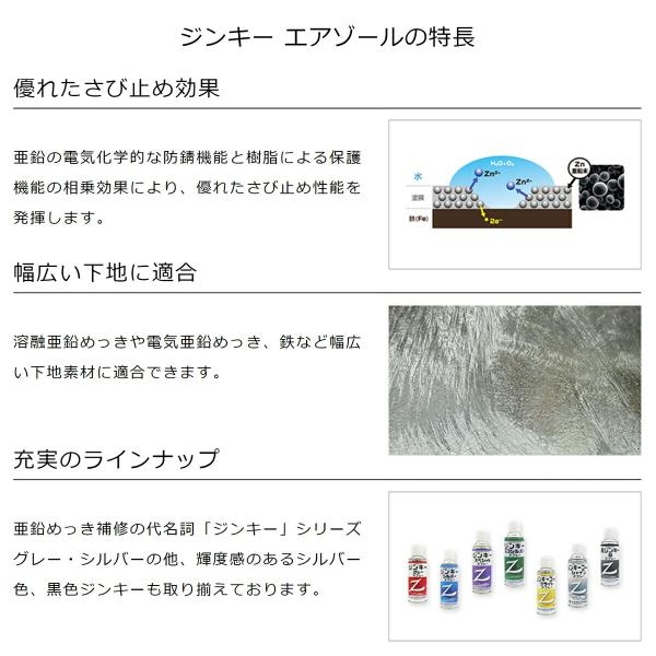 えの具 ジンキーコートブライト 吹きつける 300ml ×6本 エーエスペイント 日本えの具 吹きつけるえの具 しろがね色 メッキ吹きつける メッキペンキ塗り 吹きつける 錆止めえの具
