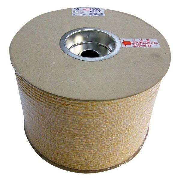 ロープ KPロープ ドラム巻 約6mm×200m RK-10 ユタカメイク ロープ 荷造り紐 カラーロープ ポリエステルロープ 梱包紐 紐 軽量 強力