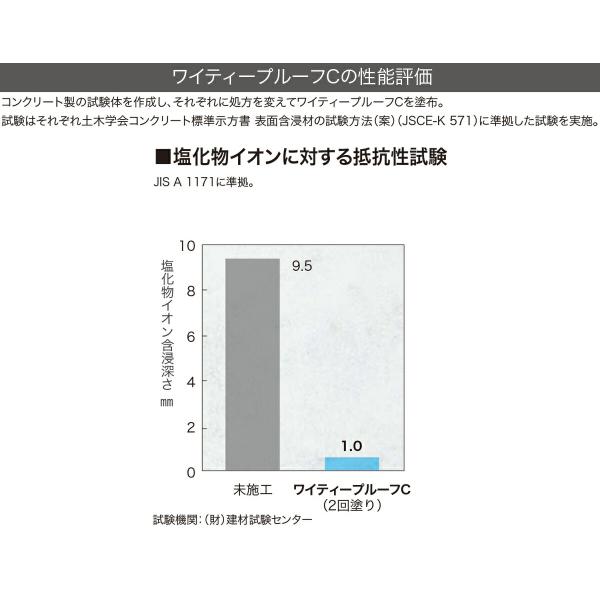 塗料 ワイティープルーフC 4L ABC商会 ペンキ 水性 水性塗料 コンクリート塗料 コンクリート 保護 撥水 長期間 持続 防汚 耐久性 劣化 抑制 紫外線カット_10