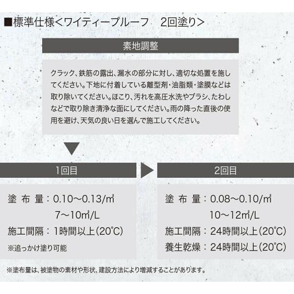 塗料 ワイティープルーフC 4L ABC商会 ペンキ 水性 水性塗料 コンクリート塗料 コンクリート 保護 撥水 長期間 持続 防汚 耐久性 劣化 抑制 紫外線カット_6