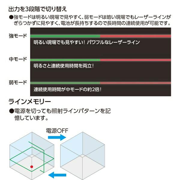 レーザー墨出し器 レーザーロボ LEXIA 51AR レッド 70905 シンワ測定 レーザー 墨出し器 水平 墨出しレーザー 水平器 レーザー 墨出し_5