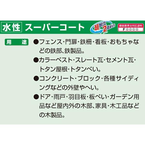 塗料 水性スーパーコート 10L ライトグレー アサヒペン 水性塗料 ペンキ 水性 水性ペンキ 錆止め塗料 錆止め 屋根塗料 コンクリート塗料 多用途_5