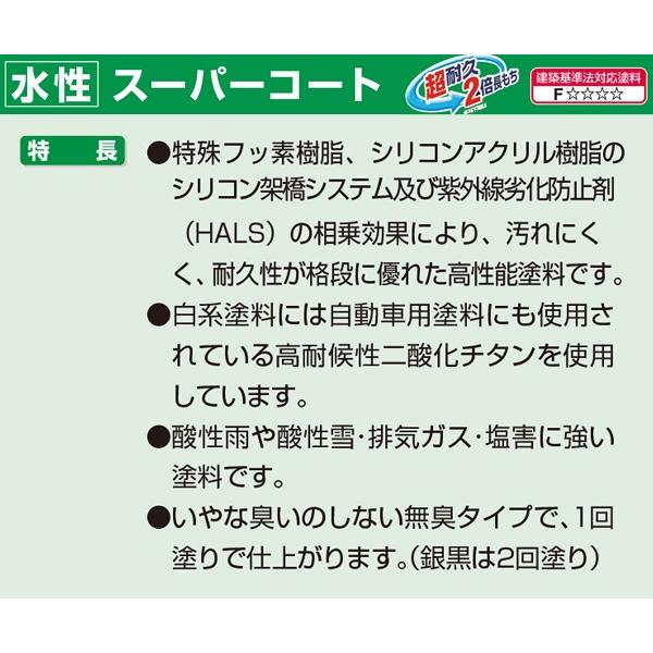 塗料 水性スーパーコート 10L 銀黒 アサヒペン 水性塗料 ペンキ 水性 水性ペンキ 錆止め塗料 錆止め 屋根塗料 コンクリート塗料 多用途_3