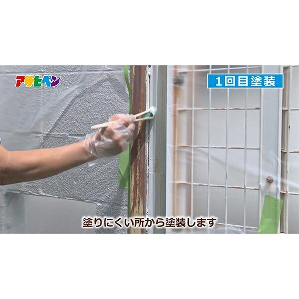 塗料 水性高耐久鉄部用 3L ×4缶 アイボリー アサヒペン 水性塗料 ペンキ 水性 水性ペンキ 高耐久 錆の上から塗れる塗料 防さび 金属 鉄部用塗料 劣化防止 塗装_11