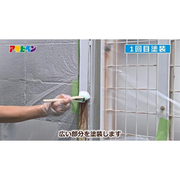 塗料 水性高耐久鉄部用 3L ×4缶 アイボリー アサヒペン 水性塗料 ペンキ 水性 水性ペンキ 高耐久 錆の上から塗れる塗料 防さび 金属 鉄部用塗料 劣化防止 塗装_12