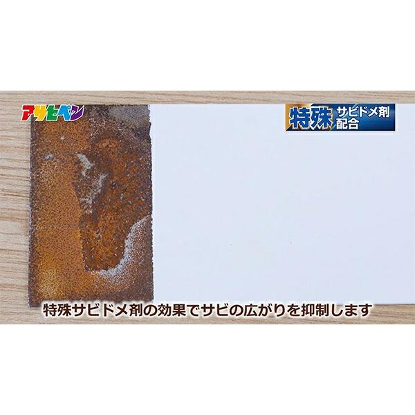 塗料 水性高耐久鉄部用 3L ×4缶 アイボリー アサヒペン 水性塗料 ペンキ 水性 水性ペンキ 高耐久 錆の上から塗れる塗料 防さび 金属 鉄部用塗料 劣化防止 塗装_4