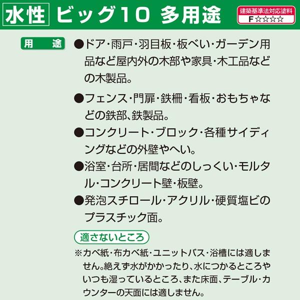 塗料 水性ビッグ10 多用途 10L クリーム色 アサヒペン 水性塗料 ペンキ 水性 水性ペンキ 錆止め塗料 超耐久 防カビ 防さび 無臭 多用途 劣化防止_4