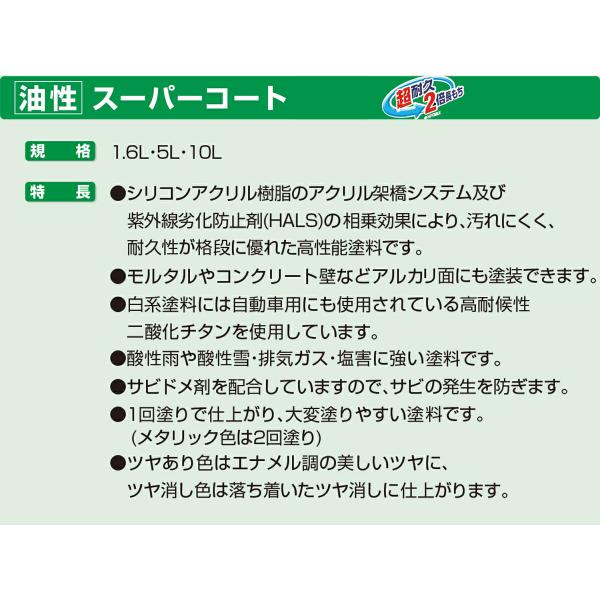 塗料 油性スーパーコート 10L 銀黒 アサヒペン ペンキ 油性 油性塗料 錆止め塗料 錆止め 屋根塗料 トタン屋根用塗料 コンクリート塗料 多用途_5