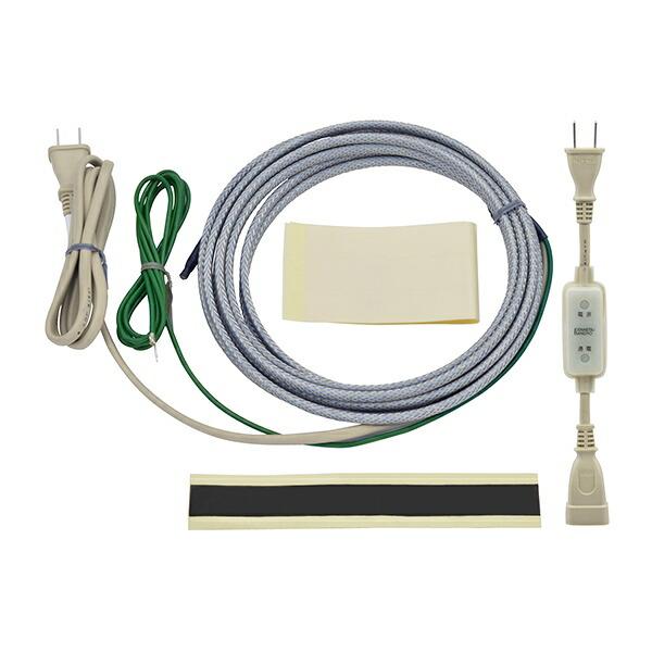 凍結防止 ヒーター 6m サーモスタットつき(水道管の凍結防止 金属管・樹脂管兼用) GA-KE005 GAONA 凍結防止ヒーター 配管 水道管 給水管 凍結 防止