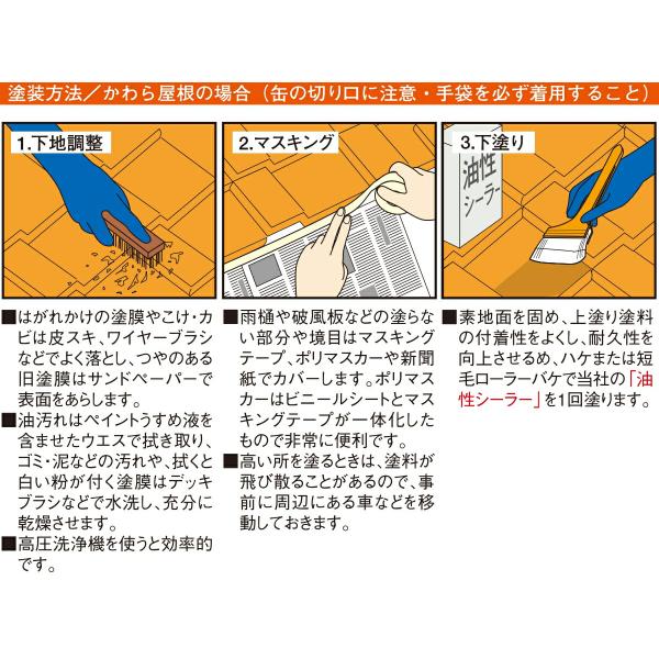 塗料 油性シリコン屋根用 14L ぎん黒 カンペハピオ ペンキ 油性 屋根 油性塗料 屋根塗料 トタン屋根用塗料 速乾 屋外 紫外線 寒冷地 耐久性_8