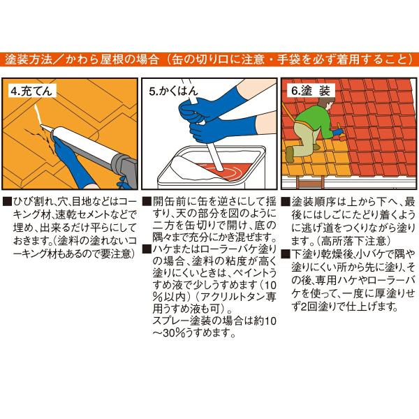 塗料 油性シリコン屋根用 14L ぎん黒 カンペハピオ ペンキ 油性 屋根 油性塗料 屋根塗料 トタン屋根用塗料 速乾 屋外 紫外線 寒冷地 耐久性_9