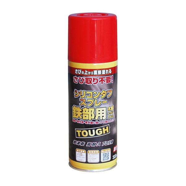 塗料 油性シリコンタフスプレー 300ml ×12本 レッド ニッペ スプレー塗料 スプレー 油性塗料 ペンキ 油性 錆の上から塗れる塗料 錆止め 高耐久 塗装