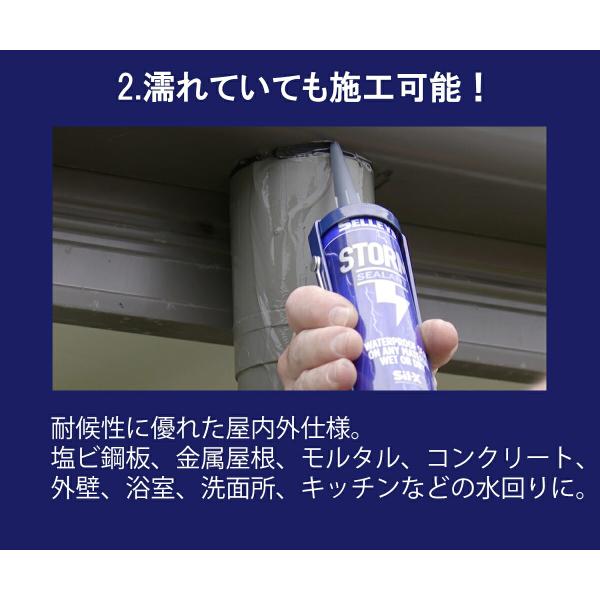 コーキング SELLEYS STORM クリヤー 290ml ×10本 ニッペ シリコンシーラント コーキング剤 変成シリコン シリコーンシーラント シーリング材_4