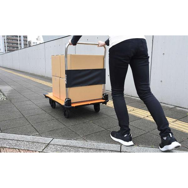 台車 法人限定 アクロスC キャスタータイプ SC-9060CAFT(スタンド付) サンドカーキー 矢崎化工 台車 折りたたみ 台車 手押し台車 運搬車 アクロス 台車_1