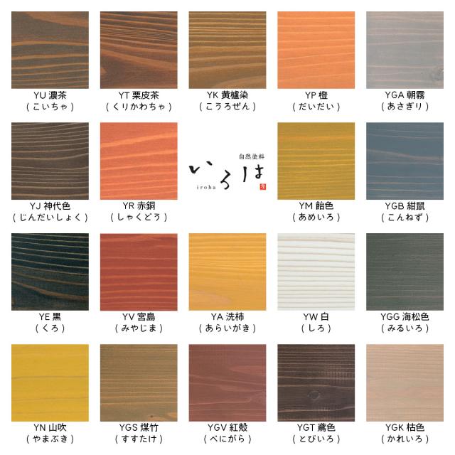 塗料 自然塗料 いろは 屋内・屋外兼用カラー 橙 (だいだい) 16L YR-16 アールジェイ 塗料 油性 ペンキ 油性塗料 天然 顔料 国産 耐水 撥水 木部 着色_1