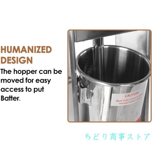 5Lドーナツチュロスマシンメーカー、業務用チュロスマシン、4種類の