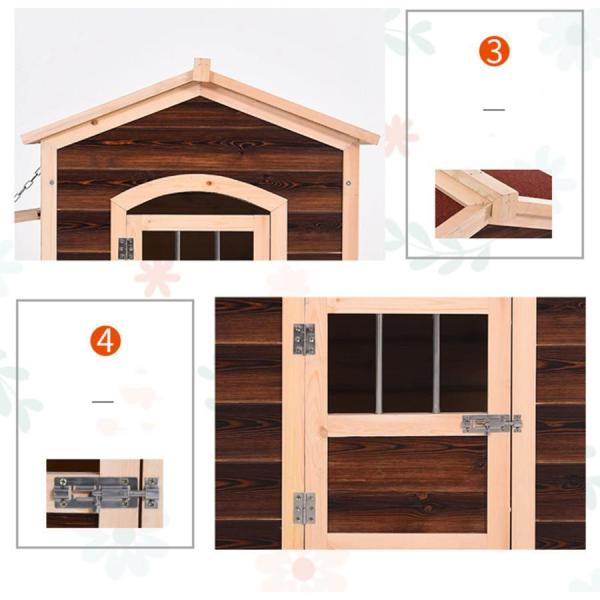 犬小屋 屋外用 大型 犬屋根付き 室内 犬ハウス 木目調 家具コーナー 通気