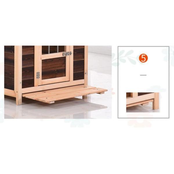 犬小屋 屋外用 大型 犬屋根付き 室内 犬ハウス 木目調 家具コーナー 通気