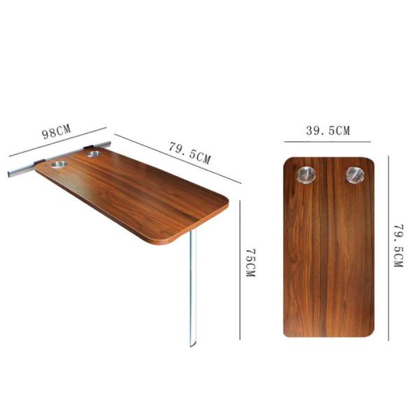 キャンピングカ用のダイニングテブル2カップスロット付き丸型RVテブルキャンピングカボトキャラバンバン株式会社錦キャンピングカ用家具インテリア39.5×79.5c