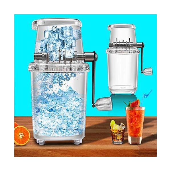 手動アイスクラッシャー 砕氷機 製氷カップ付き 砕氷器 クイックアイス