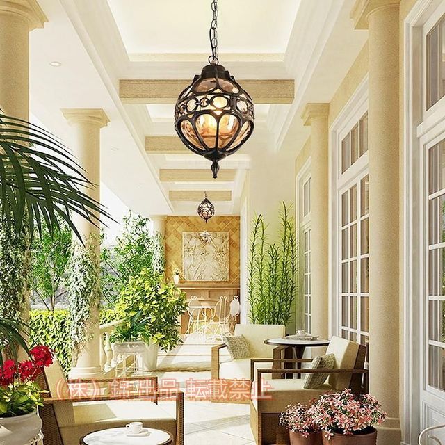 ウォータードロップ ペンダントライト アンティーク ガラス おしゃれ