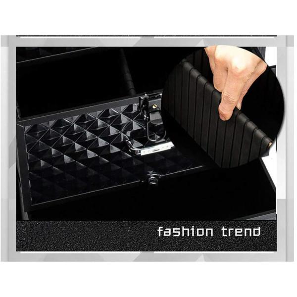 化粧ポーチメイクボックス理容師トリマー美容師錦シザーケースーツールボックストラベルストレージキャリングバッグ引き出し化粧ケース付きプロフェッショナ 化粧ポーチメイクボックス理容師トリマー美容師錦シザーケースーツール