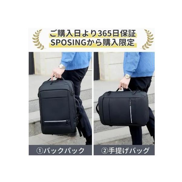 男士大容量リュック、ビジネスリュック、レジャー、防水、43.18cm、PCリュック、株式会社錦 耐衝撃性、USB充電ポート、多機能ポケット