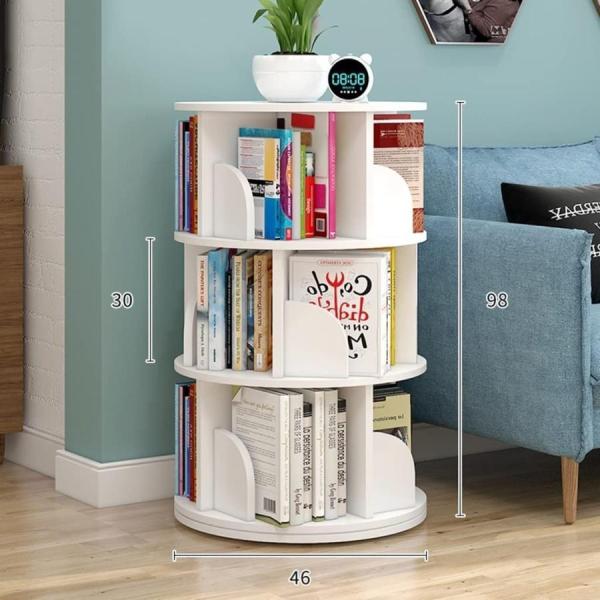 回転式本棚 ベッドルーム 収納家具 子供用本棚 回転式本棚 回転式本棚 リビングルーム タワー 漫画 コミックラック 大容量 回転式本棚 漫画 コミックラック ｜[ＶＡＮＤＲＯＵＰ] 回転式本棚 ベッドルーム 収納家具 子供用