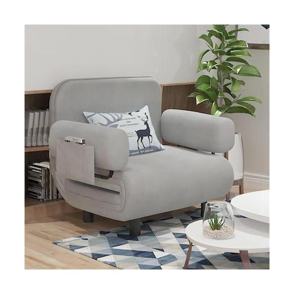 ソファーベッド 一人用 折り畳み多機能ソファベッドシングル 5段階調節