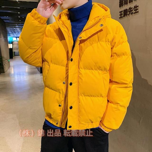 ダウンジャケットダウンコートメンズアウター中綿ジャケットフード付きボリュームネック株式会社錦大きいサイズ防寒着軽量秋服冬服秋冬秋冬暖かい