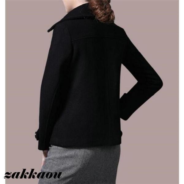 チェスターコート レディース ショート丈 ウール コート ジャケット