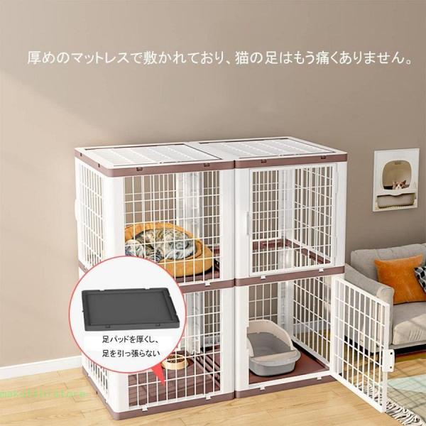 キャットケージ 3段 トイレ付 収納 はしご ドアロック