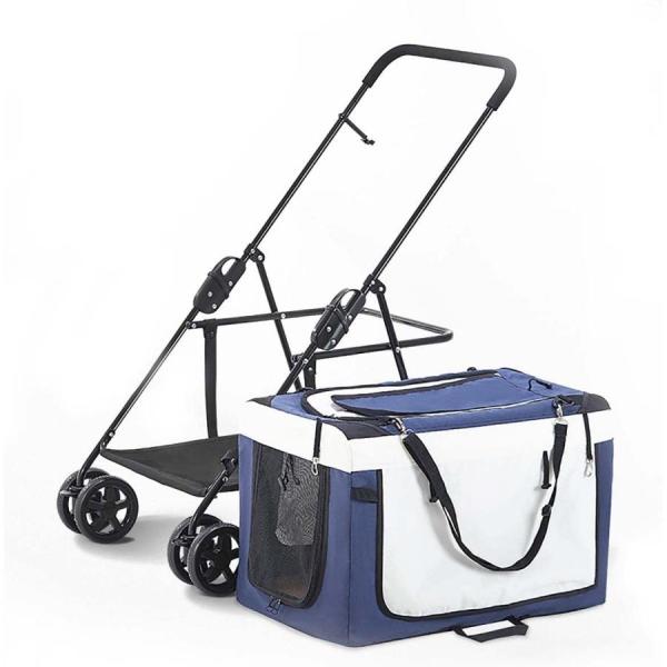 分離型ペットカート 犬用 猫 多機能 多頭用 4輪中型ペットカート