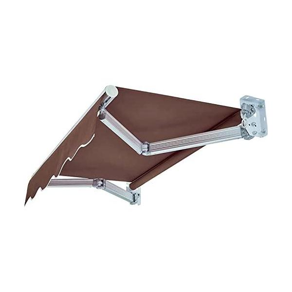 オーニングシェード日除けシェード，DIYキットパティオ手動格納式キャノピーオーニングアンチUVおよび防水折錦アウトドアオーニングアルミ合金サン3*1.5m