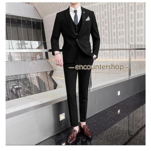 紳士服 メンズ スーツセット 3点セット セットアップ フォーマル ワン