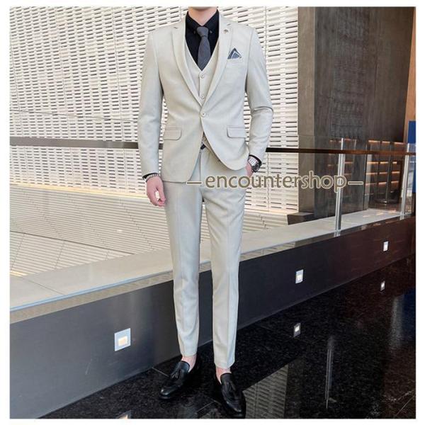 紳士服 メンズ スーツセット 3点セット セットアップ フォーマル ワン