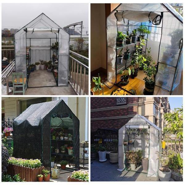 ガーデニング 2段 ビニールハウス 家庭菜園 温室 コンパクト 温室